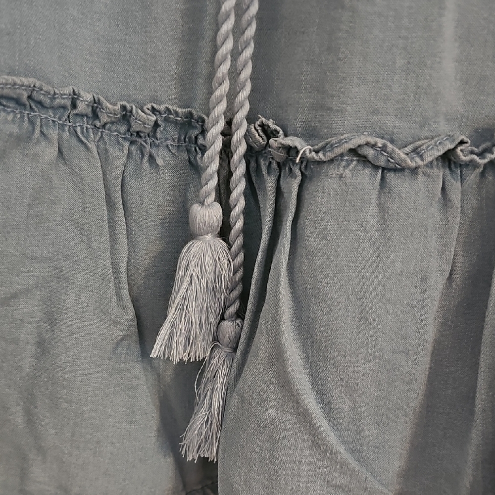 Westbound Light Blue Ruffled Mini Skirt - Picture 2 of 8